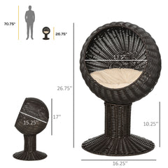 Free Shipping Elevated Cat Bed with Rotatable Egg Chair Pod