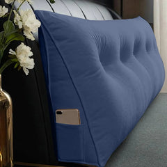 Free Shipping Back Support Reading Pillow with Side Pocket for Bed Comfort