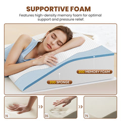 Wedge Pillow, Body Pillow , White& Grey