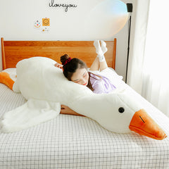 Free Shipping Giant Goose Plush Body Pillow for Comfort & Relaxation