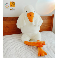 Free Shipping Giant Goose Plush Body Pillow for Comfort & Relaxation