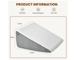 Wedge Pillow, Body Pillow , White& Grey