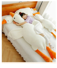Free Shipping Giant Goose Plush Body Pillow for Comfort & Relaxation