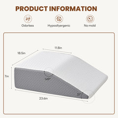 Wedge Pillow, Body Pillow , White& Grey
