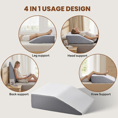 Wedge Pillow, Body Pillow , White& Grey