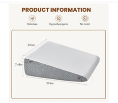 Wedge Pillow, Body Pillow , White& Grey