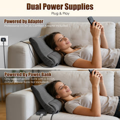 Neck Massager Pillow Ergonomic Massager Memory Foam Pillow With 3-Level Heating 3-Intensity Vibration 30Min Timer For Neck Back Shoulder Pain Relief