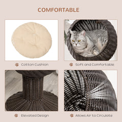 Free Shipping Elevated Cat Bed with Rotatable Egg Chair Pod