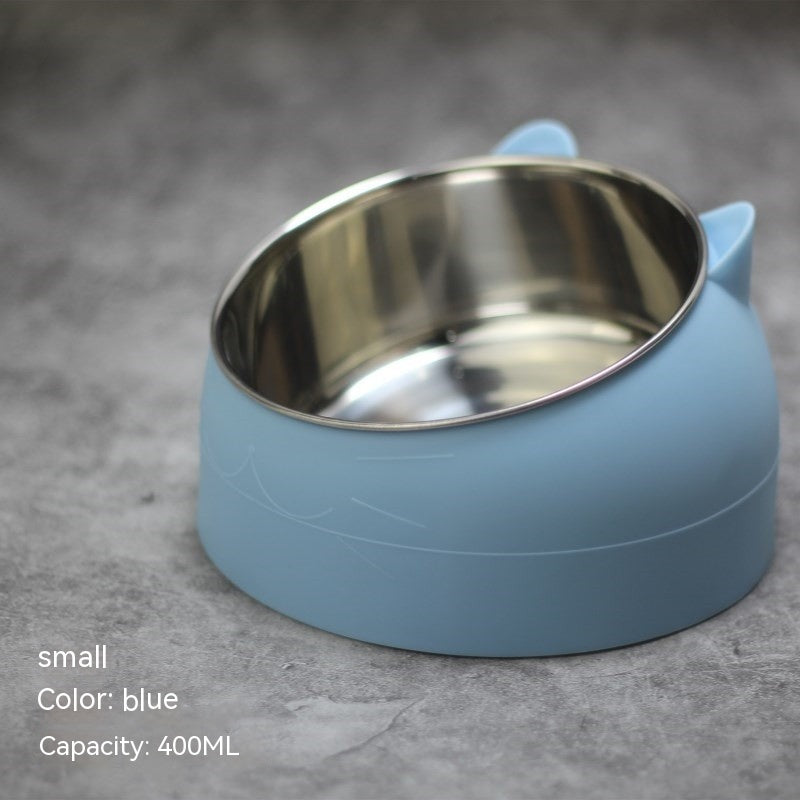 Free Shipping Stainless Steel Dog Bowl Double Bowl Cervical Protection