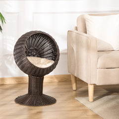 Free Shipping Elevated Cat Bed with Rotatable Egg Chair Pod