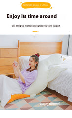 Free Shipping Giant Goose Plush Body Pillow for Comfort & Relaxation